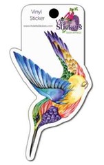 Violette Stickers Vinyl Humming Bird Colorful Satin Finish Approx 3.5 X 3.5