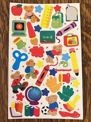 Rare Sandylion School Bears Stickers (Vintage, HTF Collectible) Art Sports Books