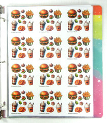Food & Drink Sticker Binder Full Of Stickers
