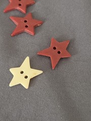 Vintage JHB International Primitive Star Buttons Americana Country Craft 15pc…
