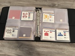 Creative Memories Binder w/ 8 Double Sided Sheets of Die Cuts/New and Used Sets