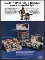 RETURN OF THE JEDI – Original 1984 Trade AD / ADVERT_ Decal Specialties stickers