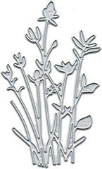 Floral Stems Metal Die Cuts for Card Making,Spring Flower Leaf Grass Card Cuttin