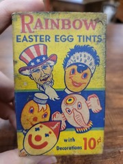 Vintage 1940s Rainbow FOOD Tint EASTER EGG TINT BOX Only Butler Pa