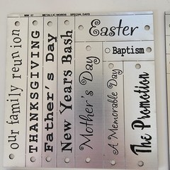 CHOICE-DCWV ~Metallic Look Accents Die Cuts Paper Craft Card Scrapbook Tags ~NEW