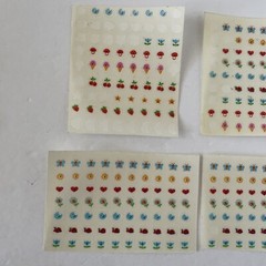 Vintage Sticker Sheets Hallmark Happy Nails Stickers 1980s Ice Cream Mushrooms