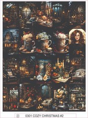 COZY CHRISTMAS #2 – COMPLETE SHEET OF 20 STICKERS