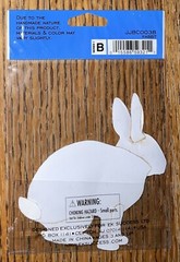 RARE Jolees Bunny Rabbit Brown White Pet Bunnies Animal Easter Scrapbook Sticker