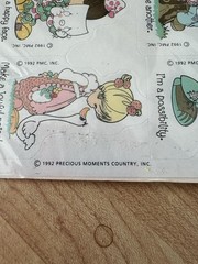 Hallmark Precious Moments Vintage Stickers 1992 3 Full Sheets Original Package