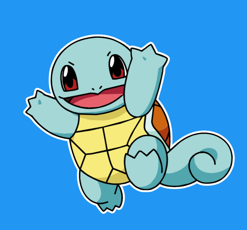 Pokemon Squirtle Sticker Decal