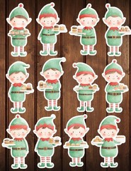 Elf Serving Cookies Die Cut Vinyl Stickers Scrapbooking Laptop Waterbottle