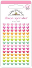 Crafts Doodlebug Sprinkles Puffy Mini Rainbow Hearts Colors Pink Orange Green