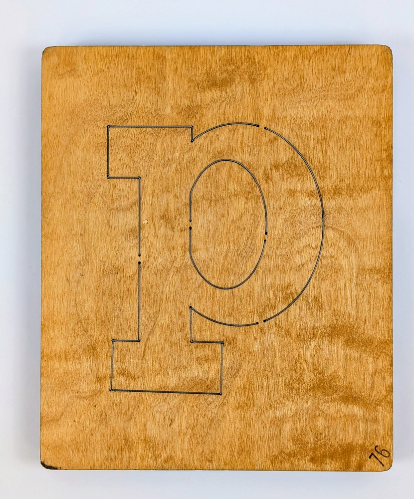 AccuCut Shout 8″ p Alphabet Letter Die Cut Block SOL108P Wood Die Crafting
