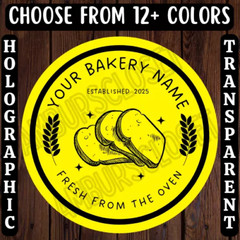 40 CUSTOM Bakery STICKERS 2″ LABELS ROUND Small Business Food SCRATCH RESISTANT