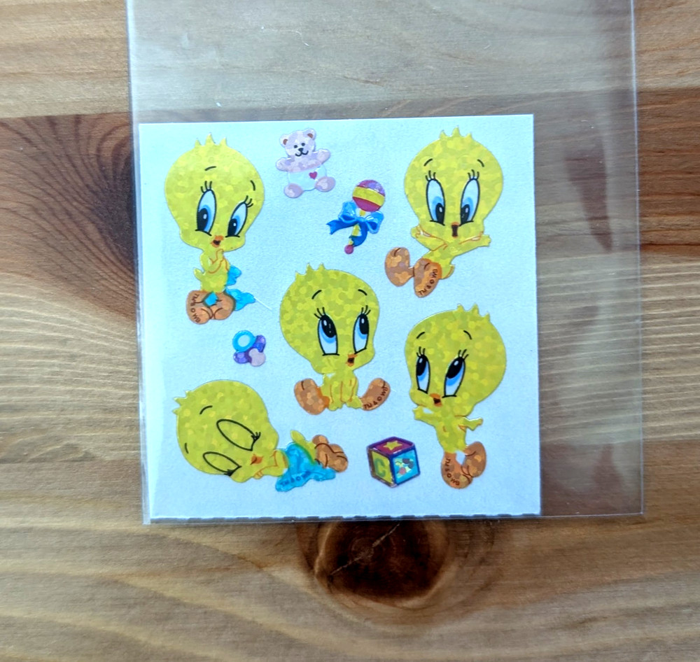 Vintage Sandylion Baby Tweety Bird Prismatic Looney Tunes Sticker Mod