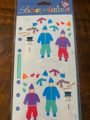 Lot of 2 Pkgs Stickopotamus Binder Stickers Snowy Day & Winter NIP