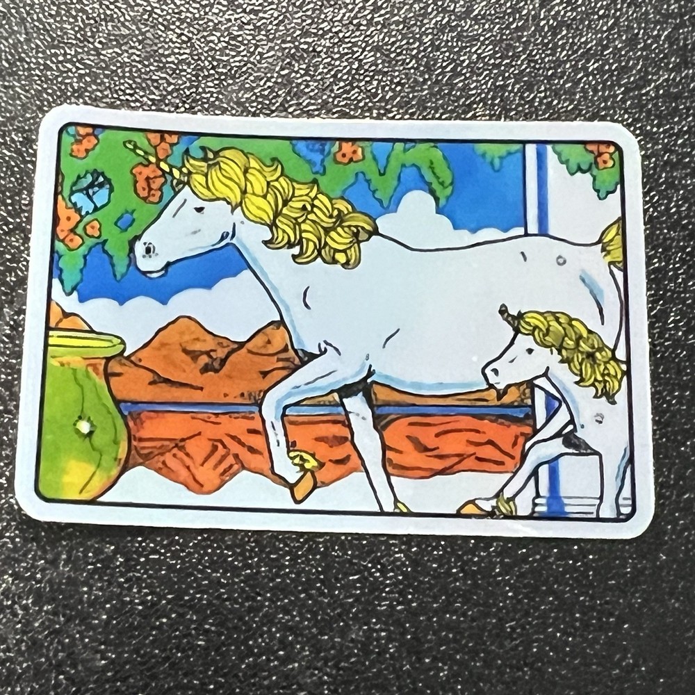 Unicorn Sticker Retro 90s Vintage Reproduction Foil Prism Baby Unicorn Decal
