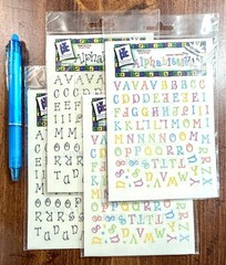 4 pkgs Letters Stickers Scrapbooking Journal Card Making Provo Craft