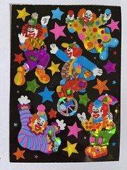 Vintage Sandylion Sangamon For Kids Only Clown Stickers New