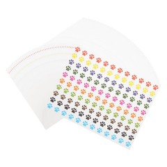 45Sheet Paw Print Stickers 0.35″ Multicolor 5400Pcs PSelf-Adhesive Dog Paw Label