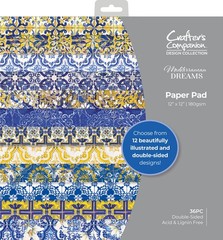 CRAFTERS COMPANION -6 X 6 PAPER – 2 PADS – MEDITERRANEAN DREAMS