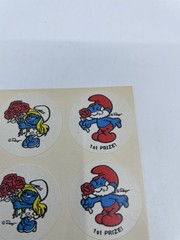 Vintage Smurfs Peyo Scratch & Sniff Stickers 12 Lot Rare Unused 1980s