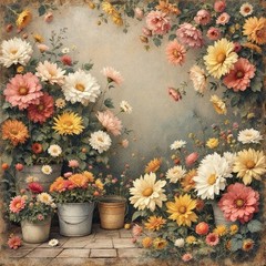 Spring Floral Flowers Decoupage Rice Paper For Ornament-Wood Art A4 1 Sheet