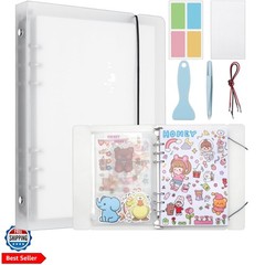 Reusable Sticker Album with 100 Sheets, Collecting Book with Pockets, A5