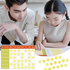 1080 Pcs 10 Sheets Tiny Gold Star Stickers, 0.3″ Diameter Small Reward Stickers