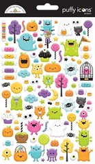 Stickers Puffy Doodlebug Monster Madness Halloween Candy Spiders Eyes Treats