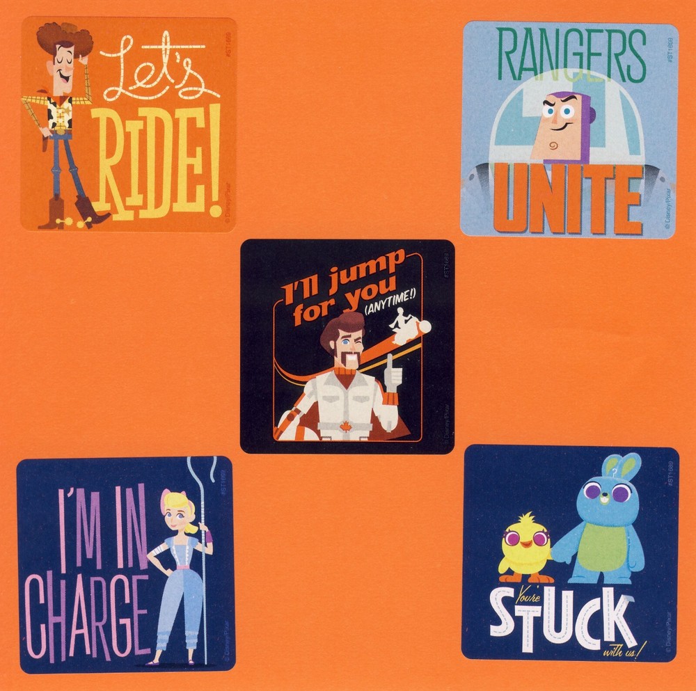 10 Toy Story 4 Toon Large Stickers – Woody, Buzz Lightyear, Bo Peep