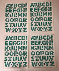 Lot of 48 Sheets of Self-adhesive Alpha Letters for Scrapbooking & Crafts