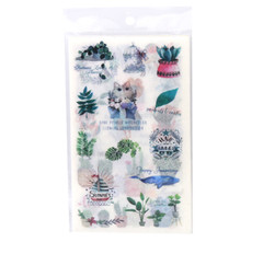 6 Sheets Watercolor Flowers Stickers Papercraft Planner Supply Journal Succulent