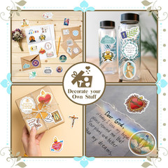 200PCS Catholic Stickers for Kids Religious for Water Bottle Scrapbook Bible A