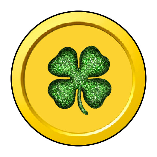 gold coin stickers, labels, tags, envelope seals, St Patrick’s day, money