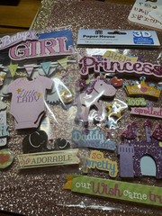 Set Of Paper Pad, Stickers And Glitter Paper Art Scrapbooking Design