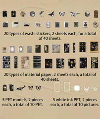Vintage Ephemera Scrapbook Stickers,100 Pieces Star Universe Bundle Junk Journal
