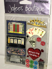 JOLEE’S BOUTIQUE Las Vegas Slot Machine Cards Dice Chips 3D SCRAPBOOK STICKERS