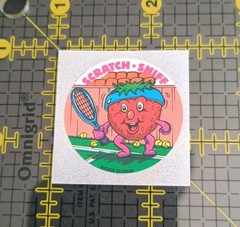Vintage Stickers Strawberry Scratch and Sniff Sticker Mod VTG Slicker Stickers
