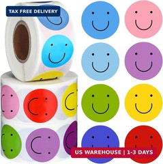Outus 3000 Pcs Smile Stickers 1 Inch Happy Smile Face Motivational Chart Sticker