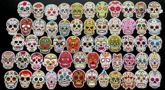 Sugar Skull Stickers Dia De Los Muertos Decals Horror Dead Mexico Pack Lot 50 pc