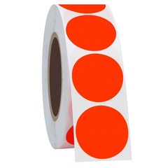 1 Inch Round Blank Fluorescence Red Shooting Target Pasters | Total 1,000 Adhesi