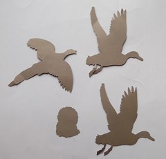 Vintage Bird Die Cuts Pheasants Ducks Turkey Cardboard Paper Lot