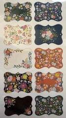 FLOWER TAG Die-Cut(20pc) Hobby Lobby•3.375”x 2-1/2”•Garden•Ephemera•Card Making•