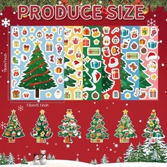 Christmas Tree Stickers for Kids DIY 36 Sheets Make Your Own Sticker Craft Party