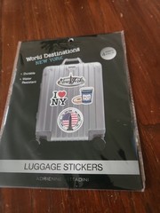 Adrienne Vittadini New York World Destinations Luggage Stickers 4 Pack TSAV8498