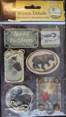 American Traditional Designs Woven Details Fabric Stickers Woodlands Earthtones