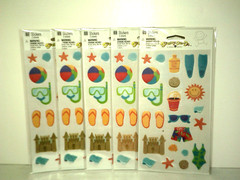Large Lot Stickers Beach Summer Fun 6 Pks 18 Sheet Stickety Doo Da Craft Scrapbk
