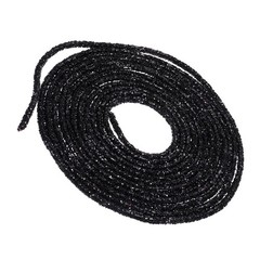 5 Yard 6mm Glitter Sequins Rope Rhinestone Cord Black for DIY Clothing Hat
