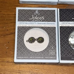 NEW Lot of 6 JOLEES JEWELS Crystallized Swarovski Elements Charms, Earring Post